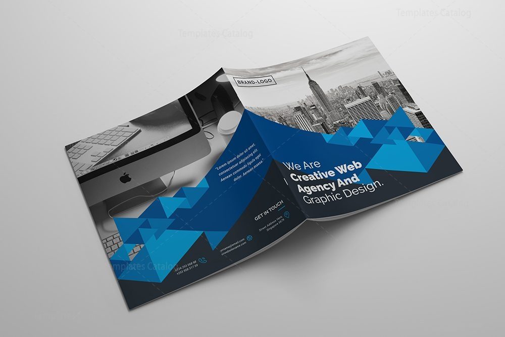 Creative Corporate Bifold Brochure Template PSD
