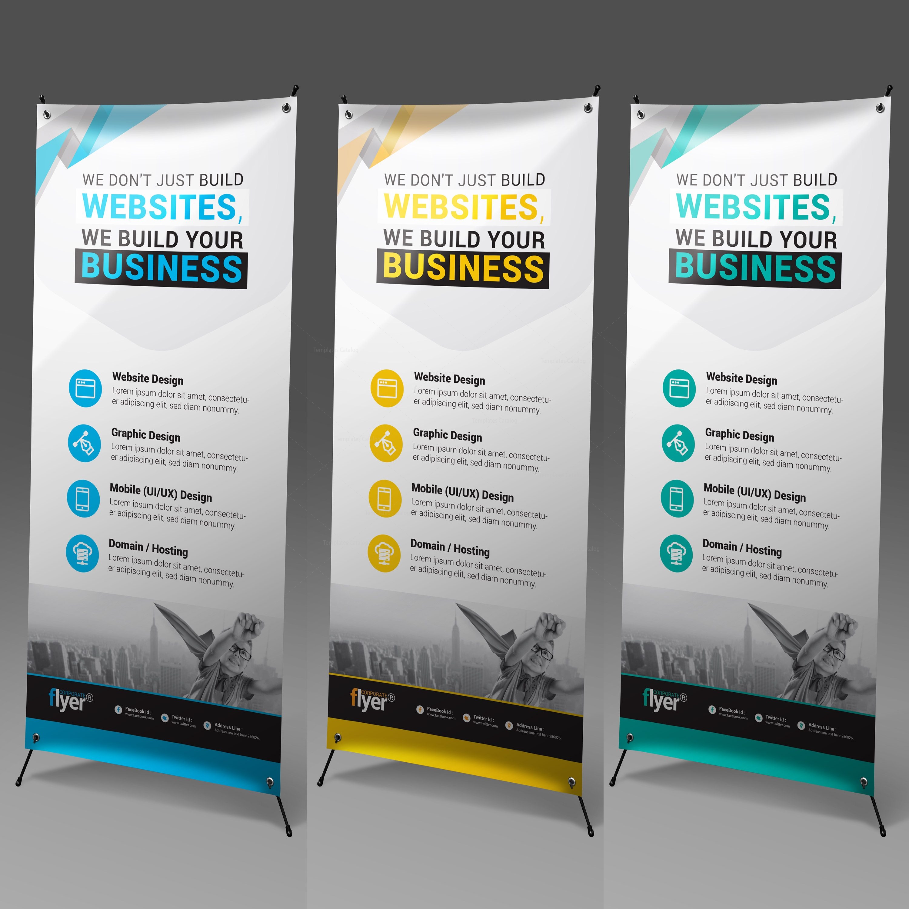 Construction Roll-Up Banner Design Template