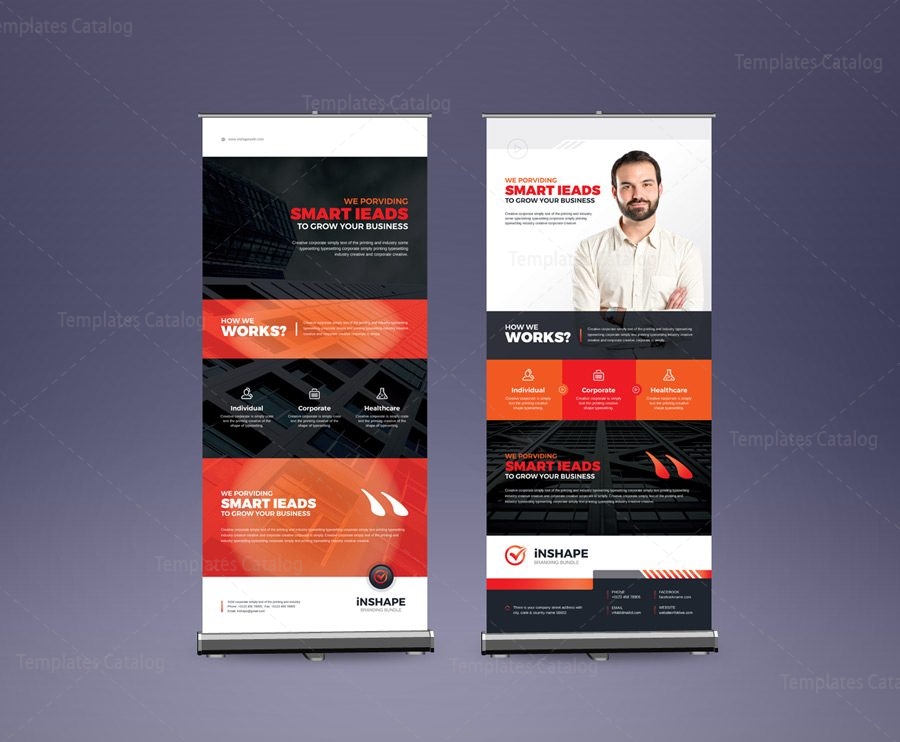 EPS Corporate Roll-Up Banner Design Template