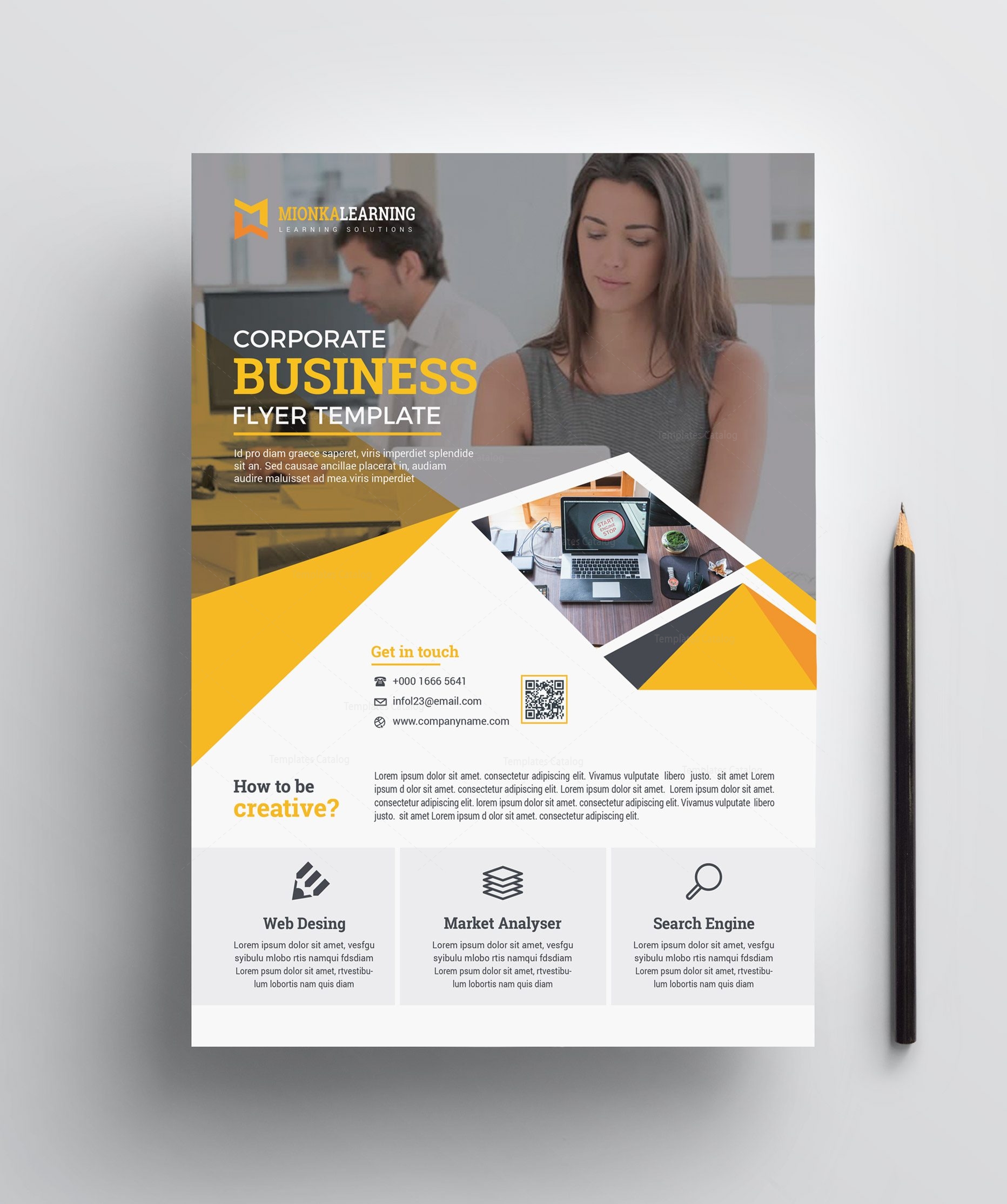 Language Course Print Flyer Design
