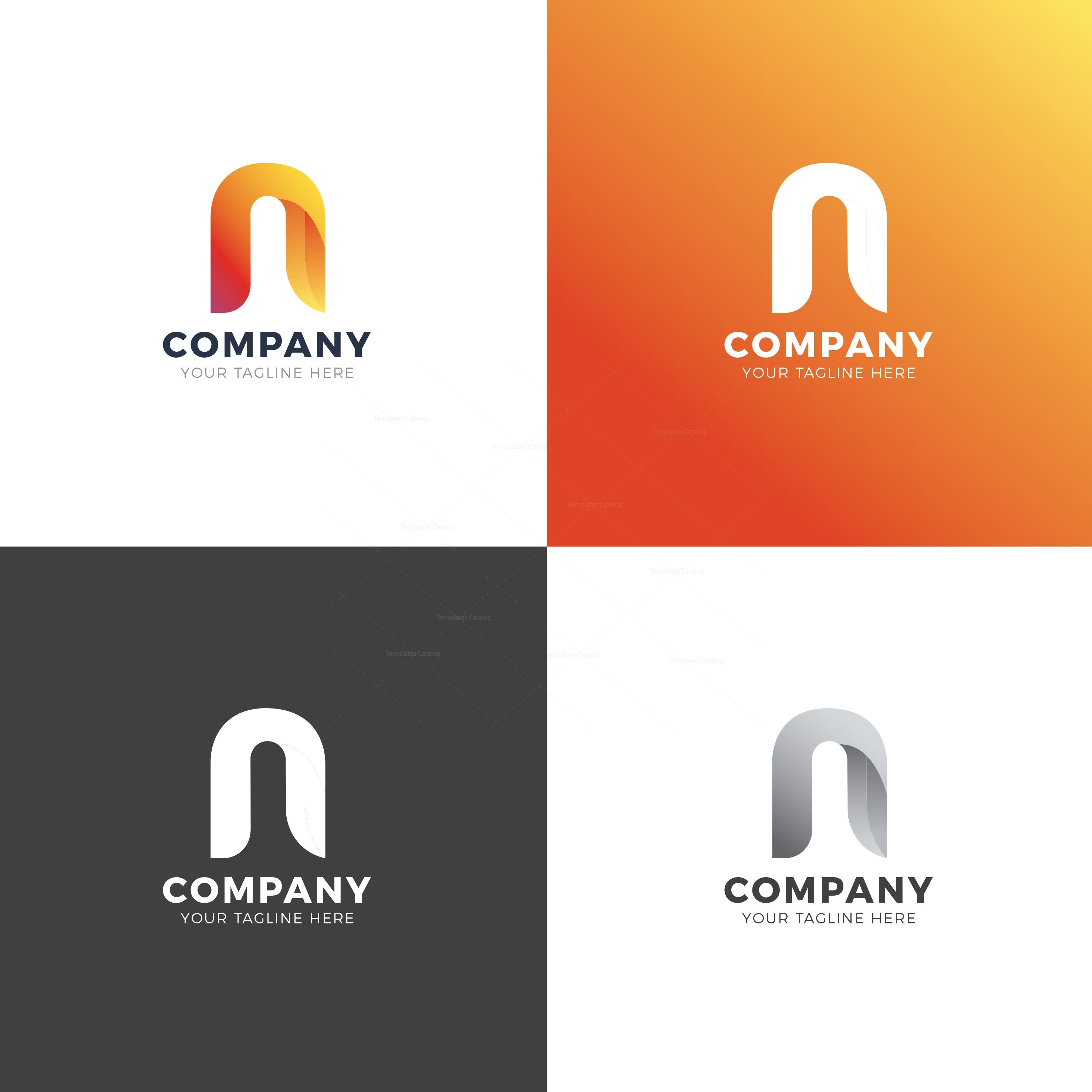 N Company Creative Logo Design Template