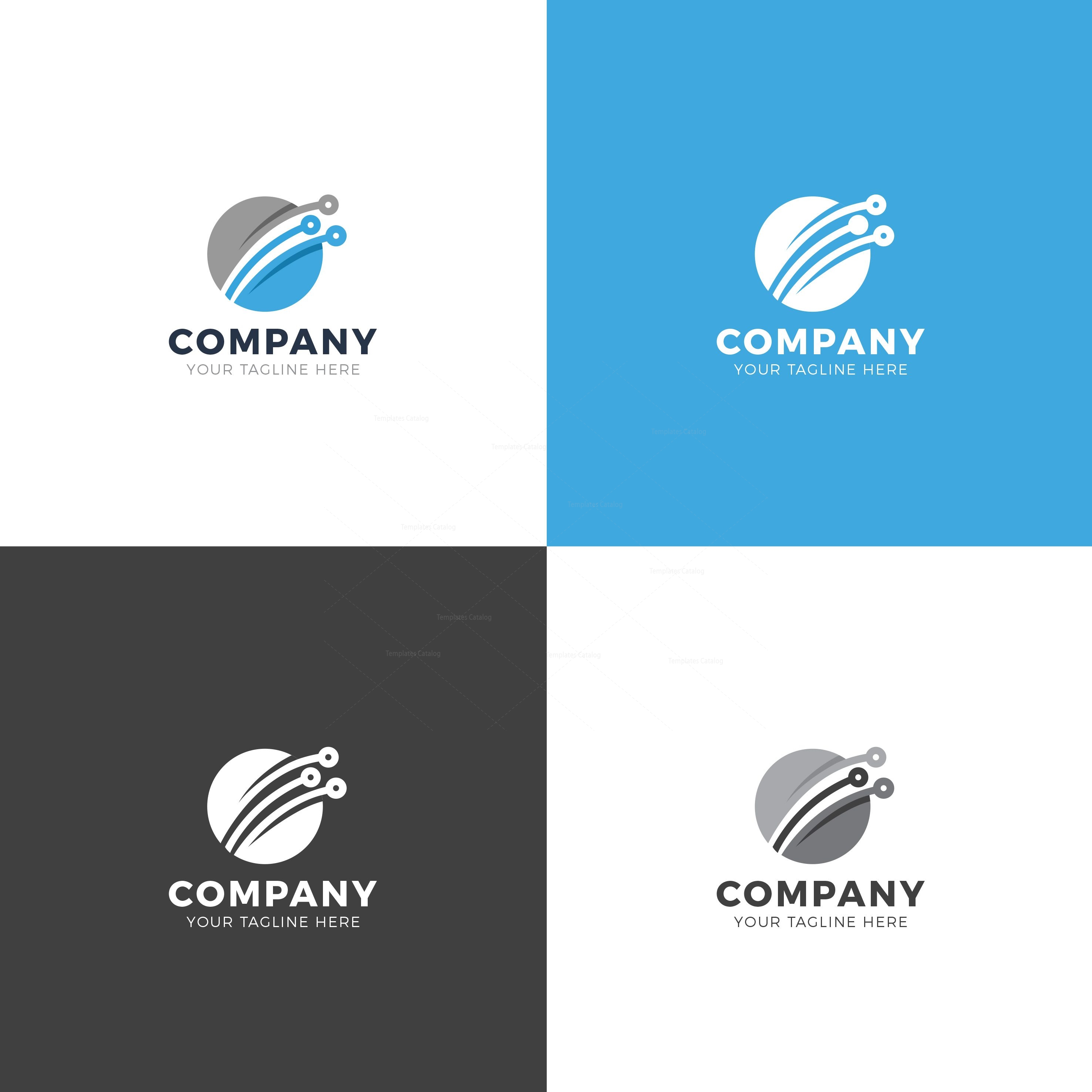 Round Creative Logo Design Template