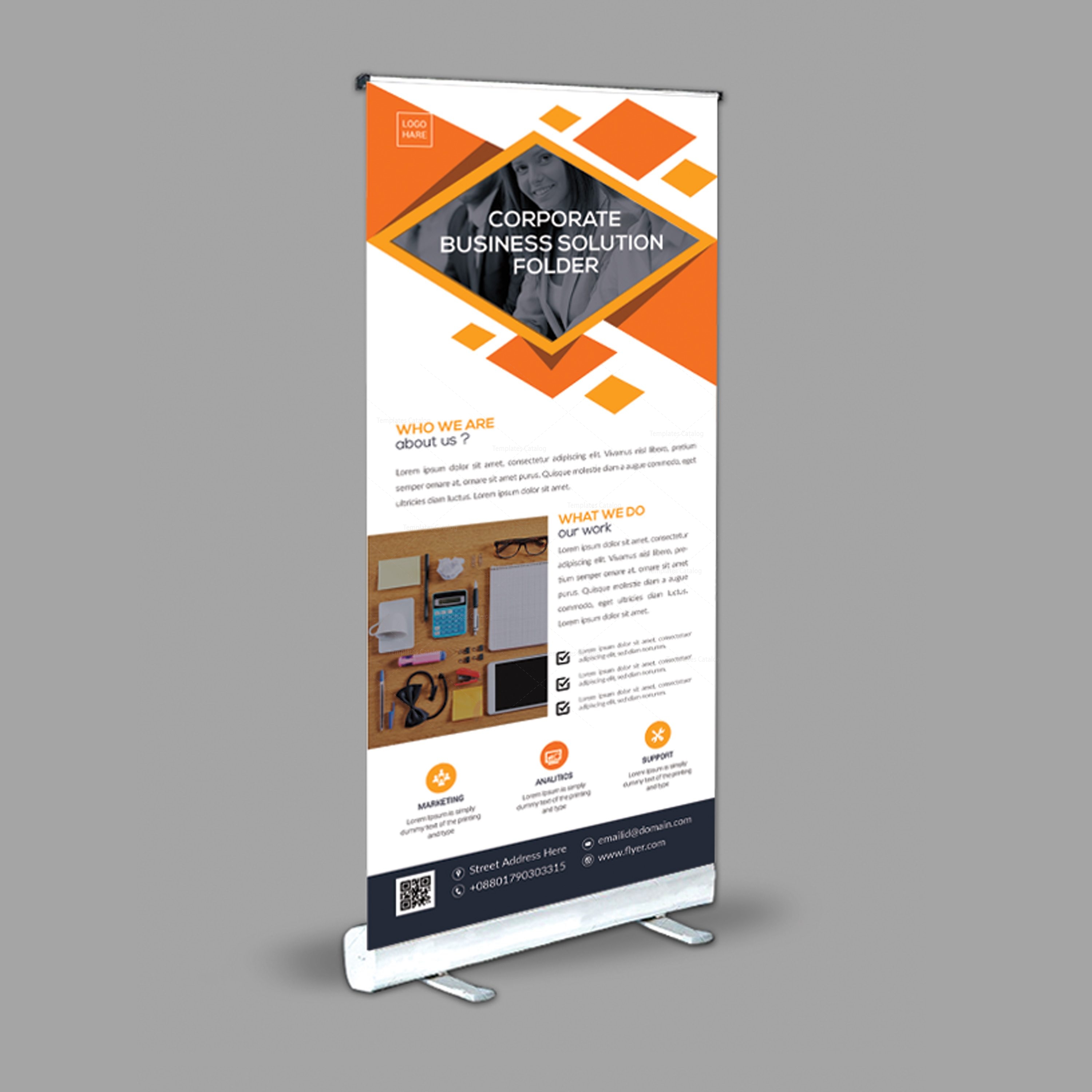 Stylish Roll-Up Banner Design Template