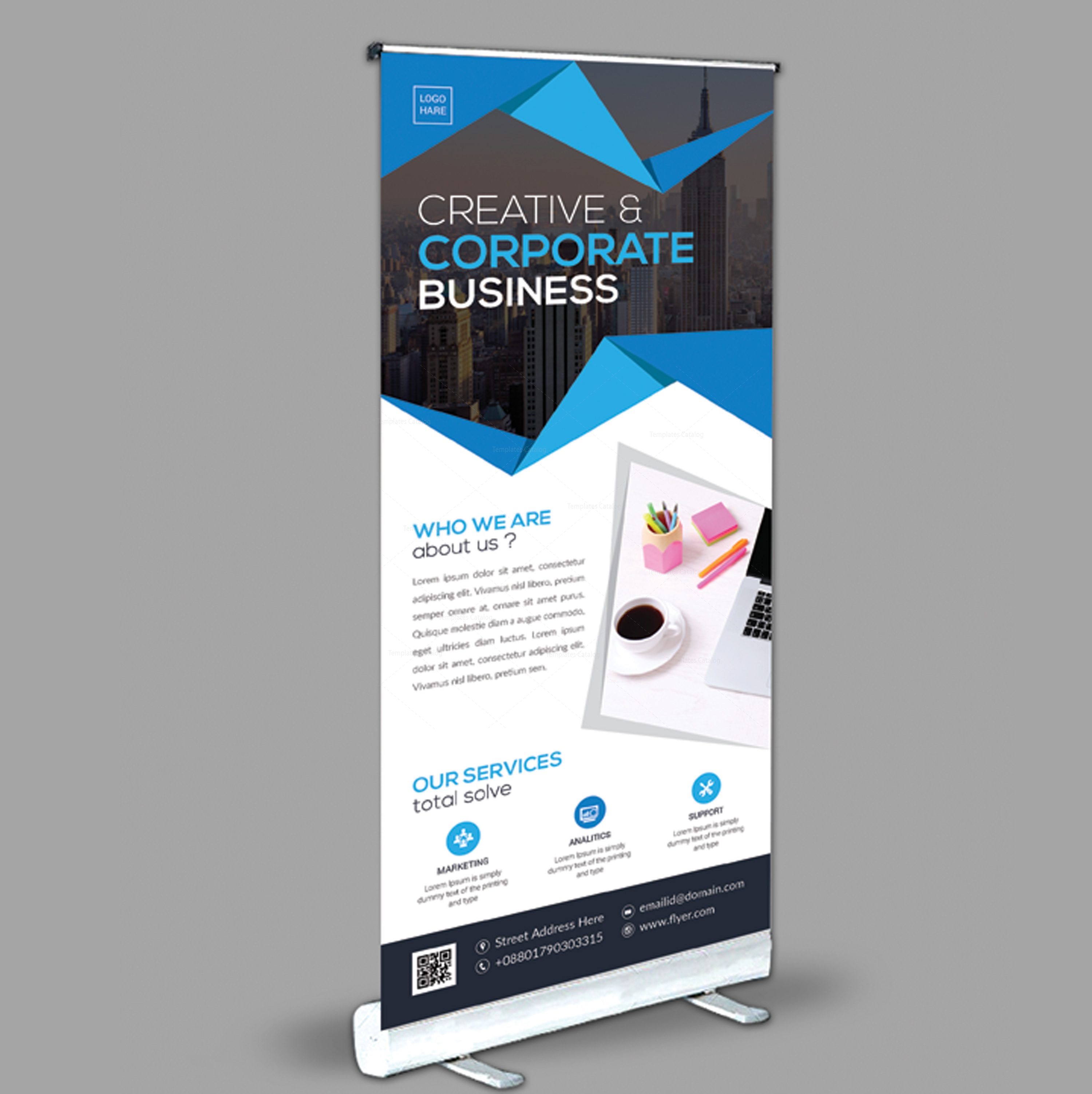 Versatile Roll-Up Banner Design Template