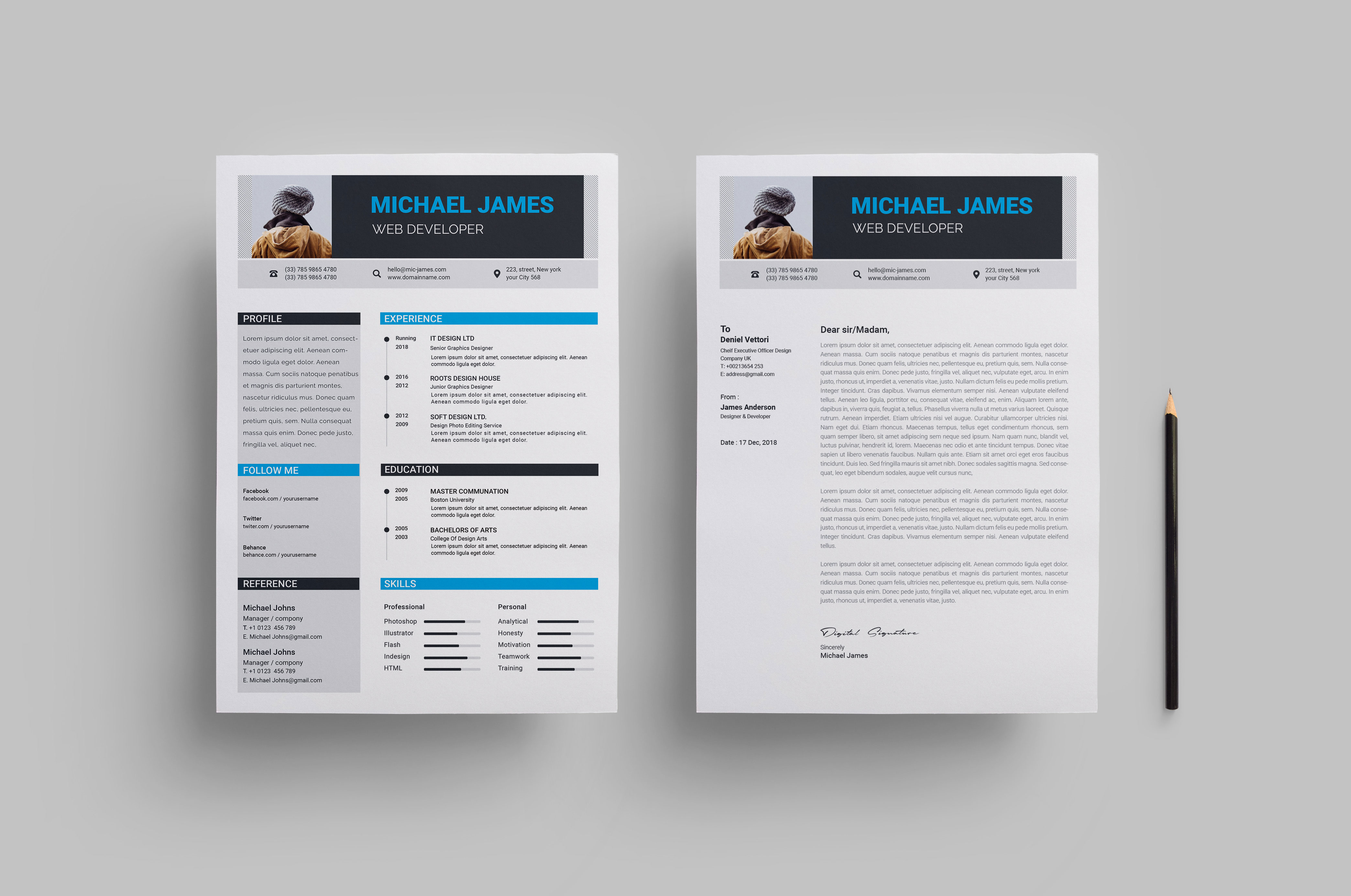 Minimalist Elegant CV Design