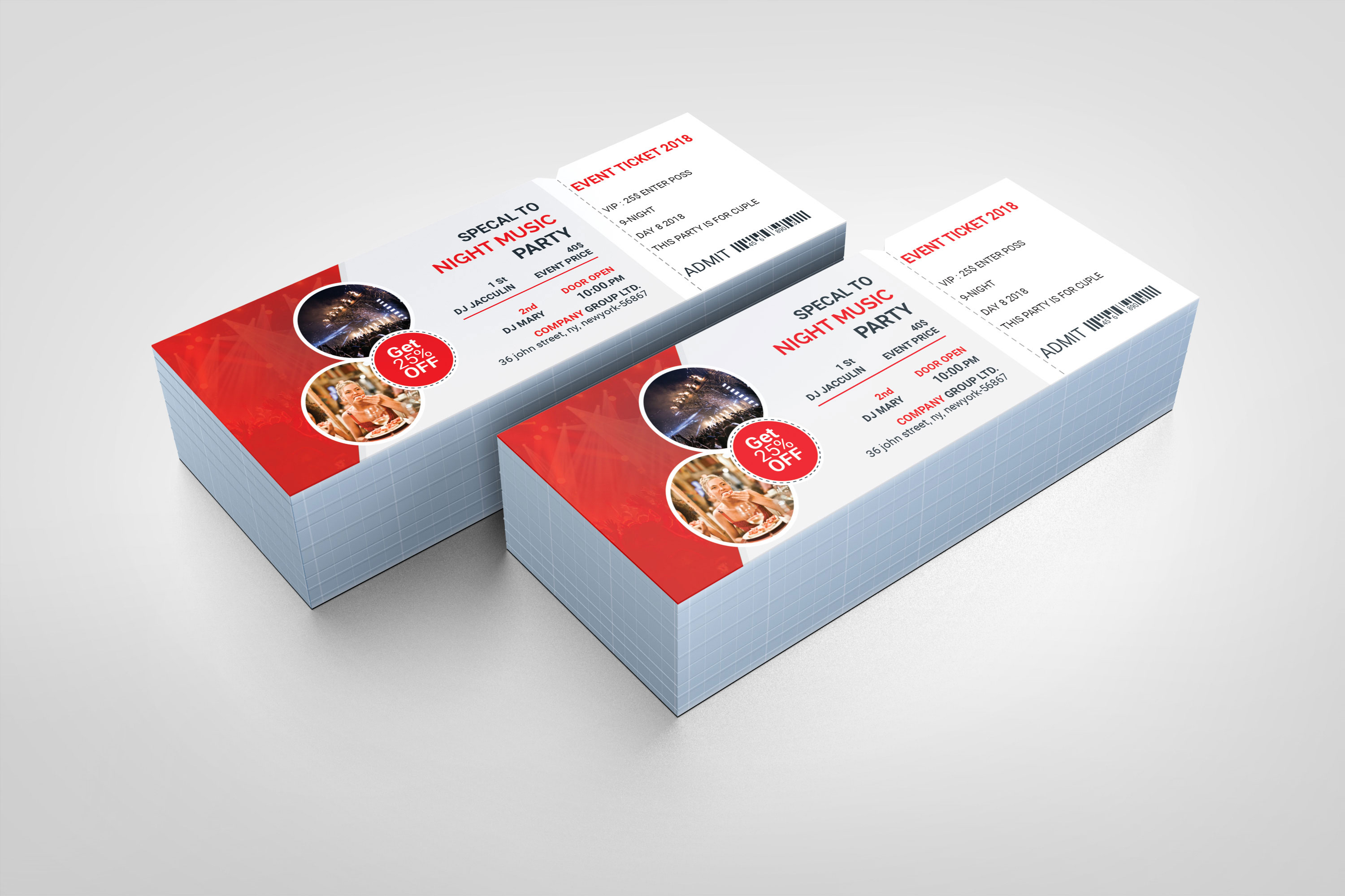 PSD Excellent Ticket Template
