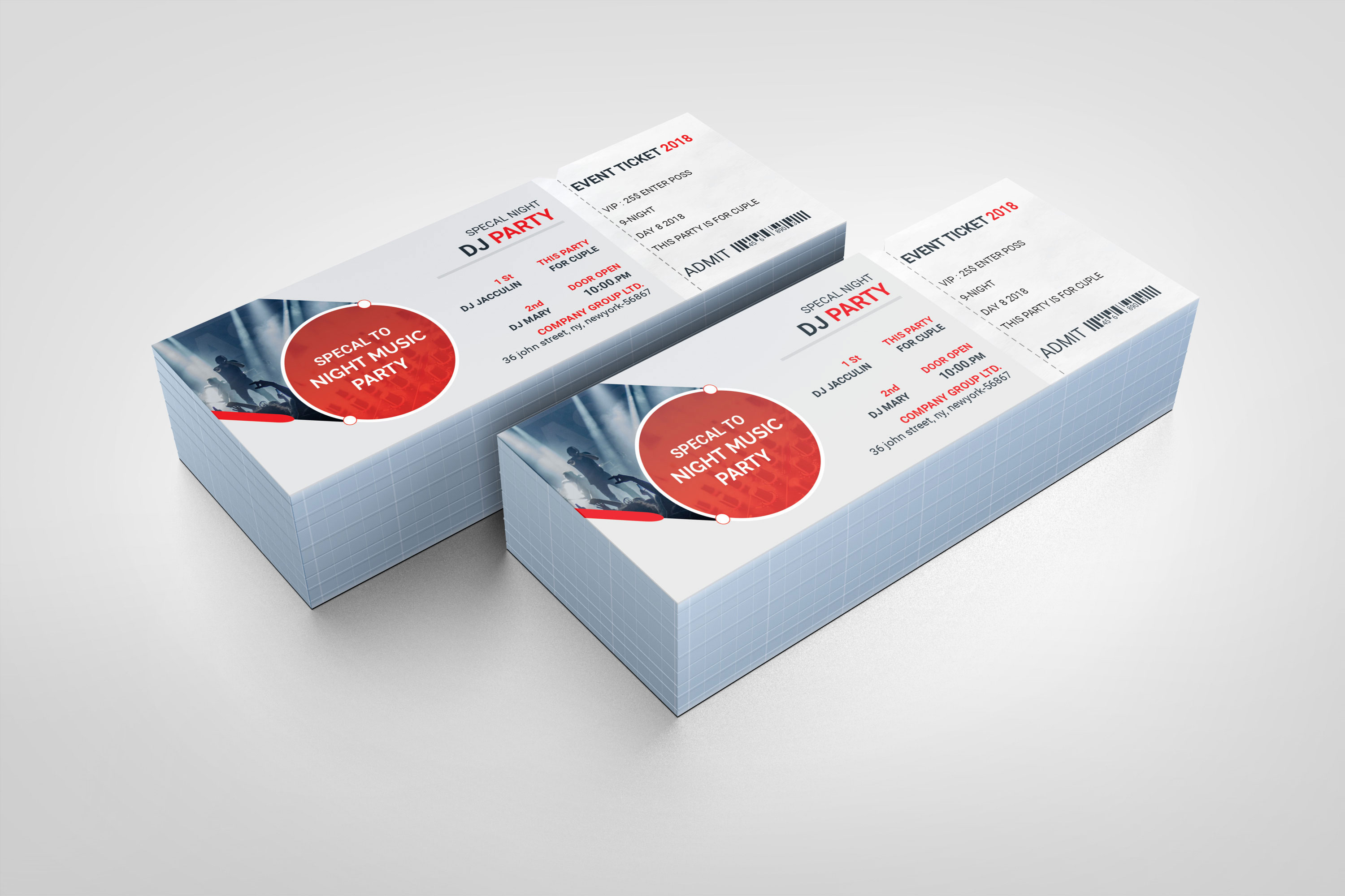 PSD Sleek Ticket Template