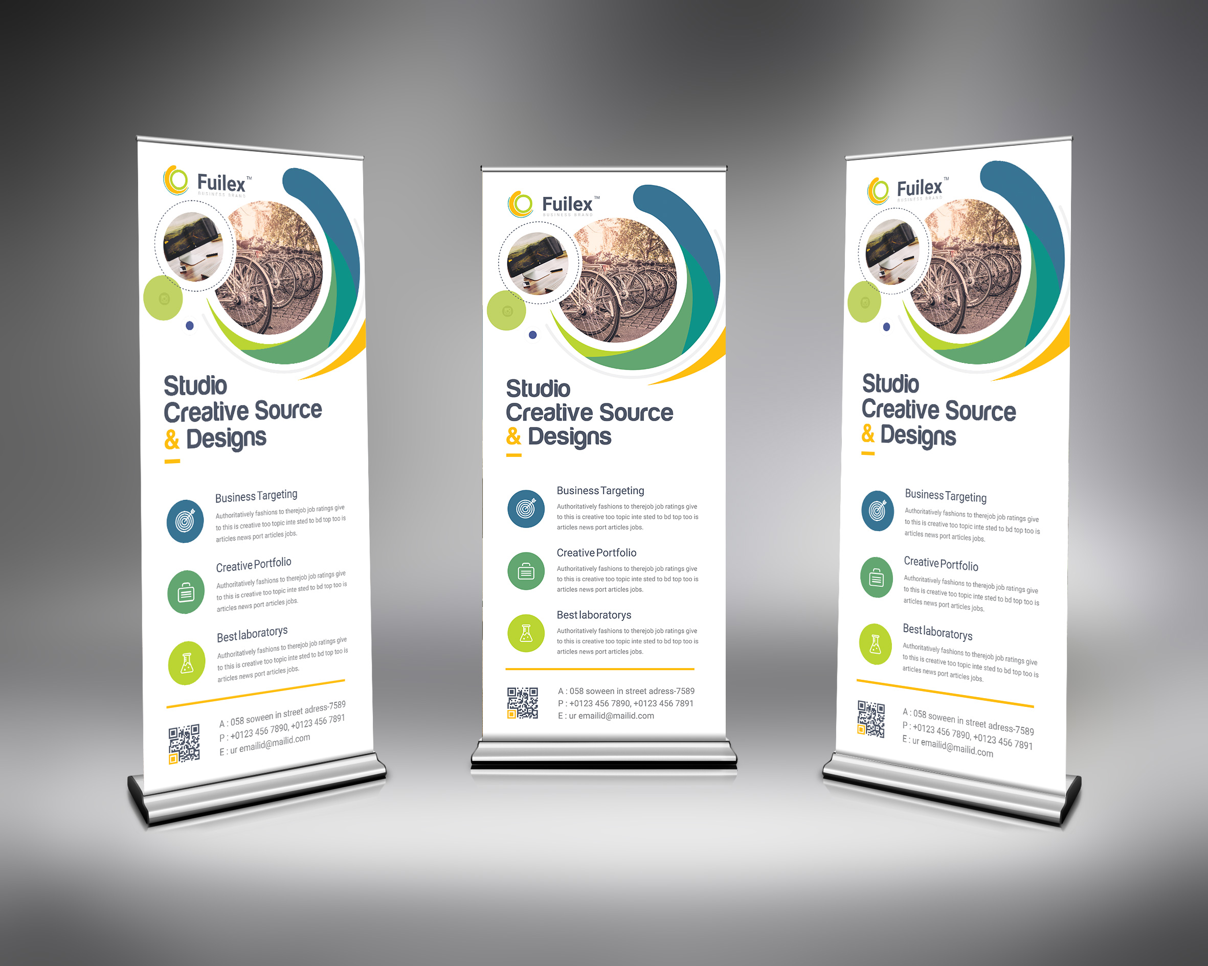 PSD Elegant Roll Up Banner