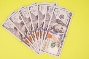 Banknotes of us dollars