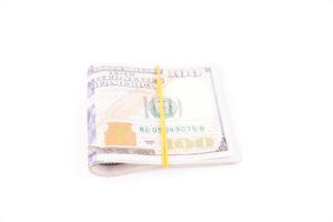 Bundle of bright money isolated