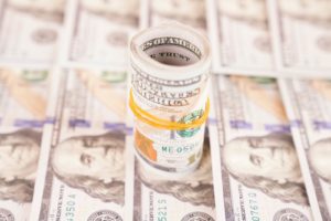 Dollar roll stock photo