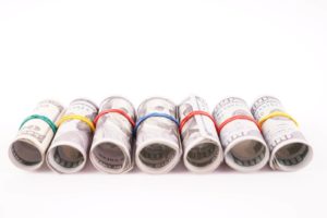 Rolls of Dollar Banknotes
