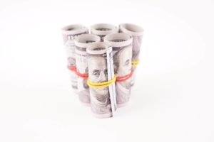 Rolls of US Dollar Banknotes