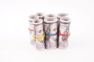 Stock Photo Rolls of Banknotes
