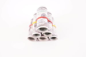 US dollar bills in rolls